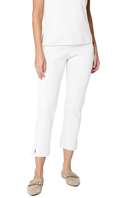 Alice Milano-Knit Slim Leg Pants; White