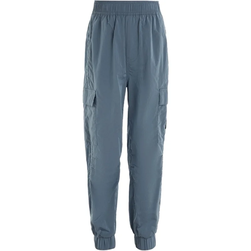 Calvin Klein Structured Nylon Trackpants Goblin Blue