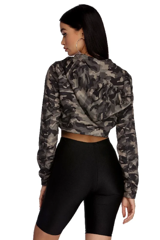 Chillin' In Camo Cropped Jacket