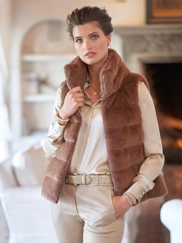 Dahl Faux Mink Vest