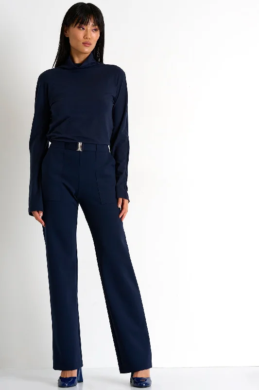 Elegant Belted Pants - 52367-52-550