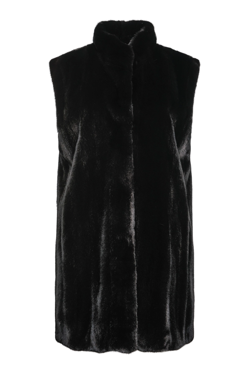 Classic Plus Size Vertical Mink Vest