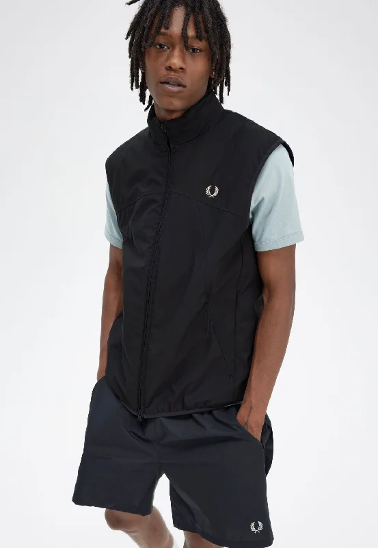 Fred Perry - Zip Through Black - Vest