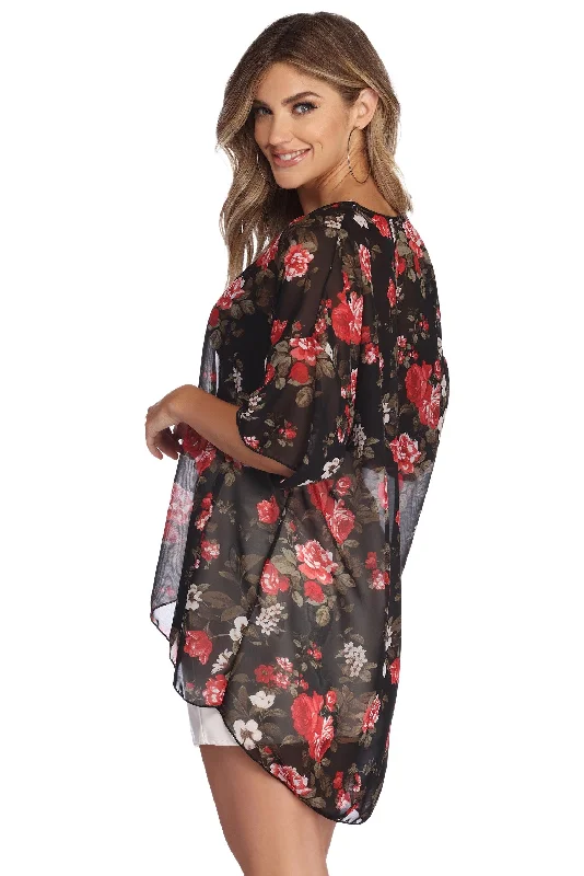 Fresh Breeze Floral Kimono