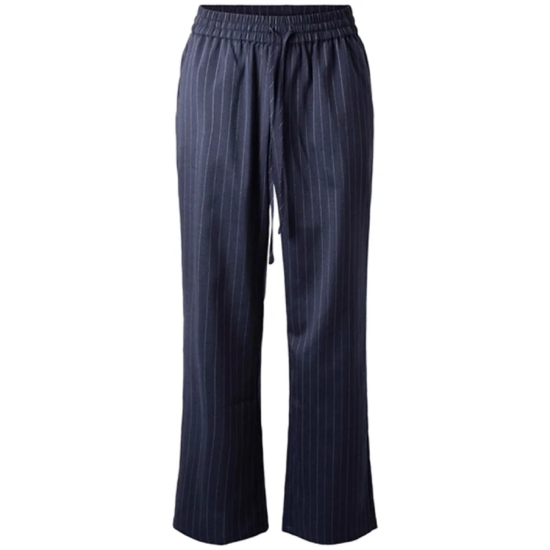 HOUNd Pinstripe Pants Navy