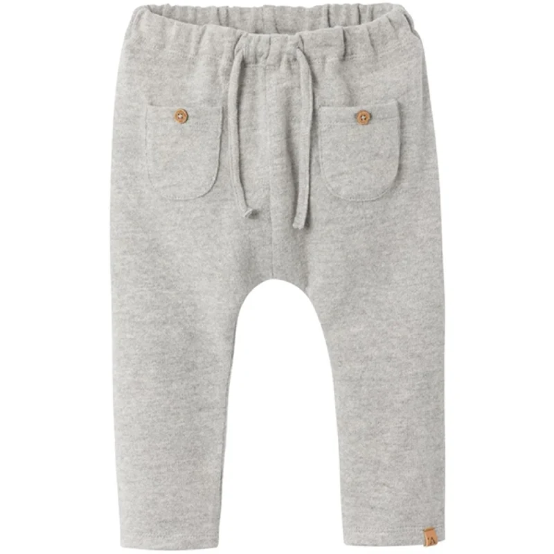 Lil'Atelier Grey Melange Thor Loose Pants