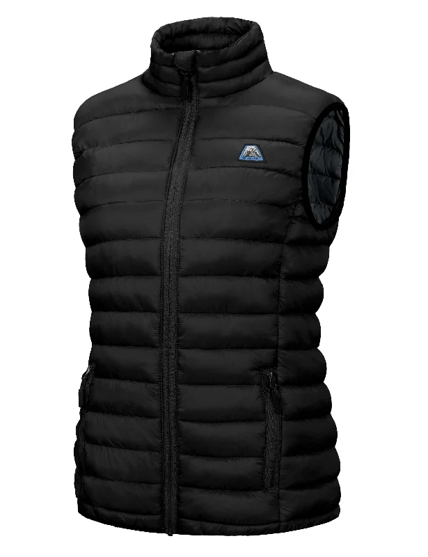 Women's Winter Puffer Vest Packable Sleeveless Jackets Recycled Insulation