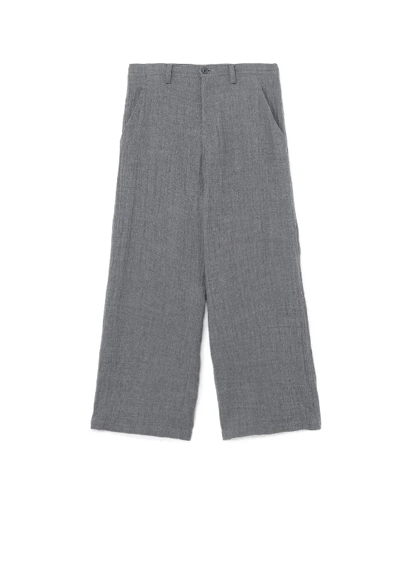 WOOL LONG STRAIGHT PANTS