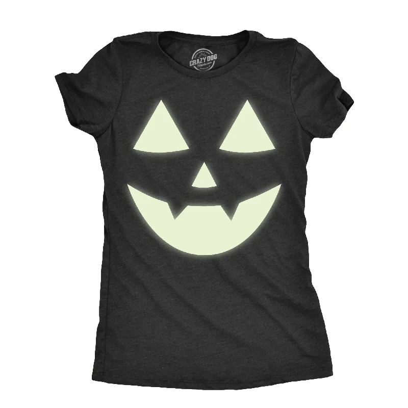 Glow In The Dark Jack O Lantern Women's T Shirt