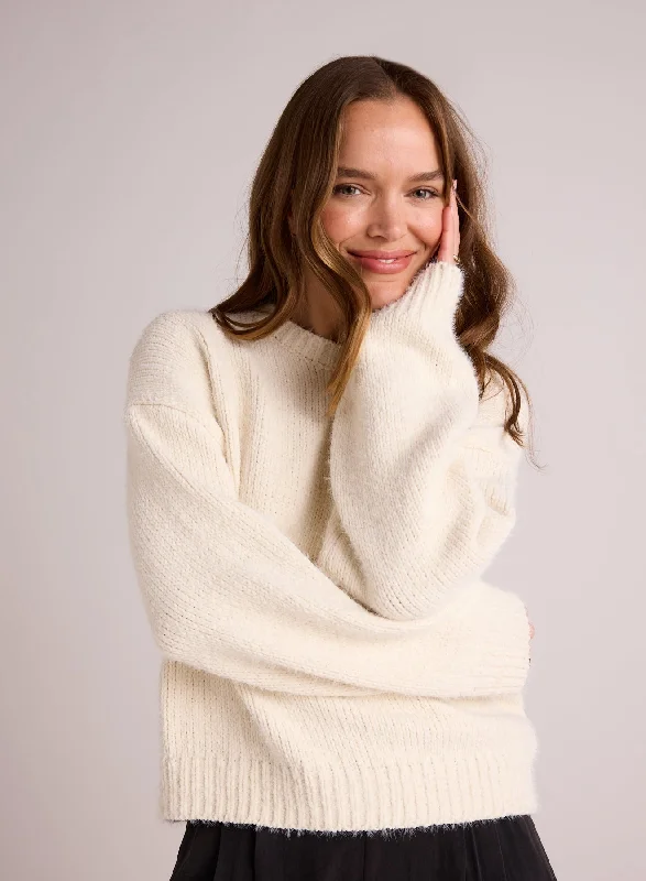 Drop Shoulder Sweater - Winter White