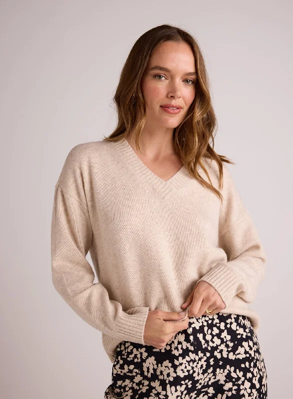 V-Neck Sweater - Ivory Oat