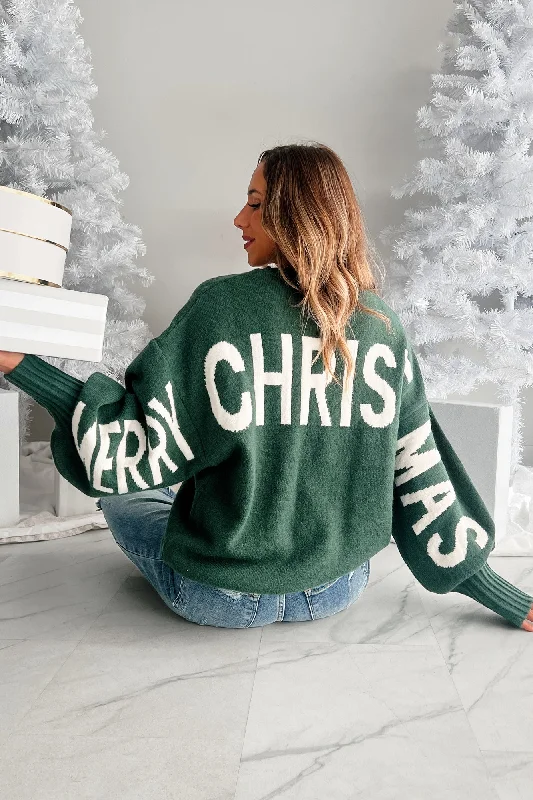 Festive Mood Holiday Sweater (Green)