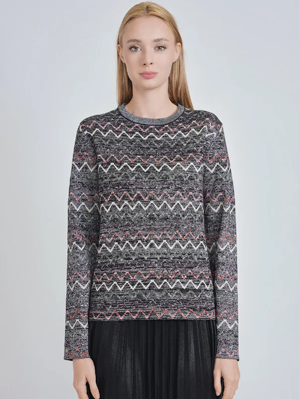 Yal Missoni Zigzag Metallic Sweater