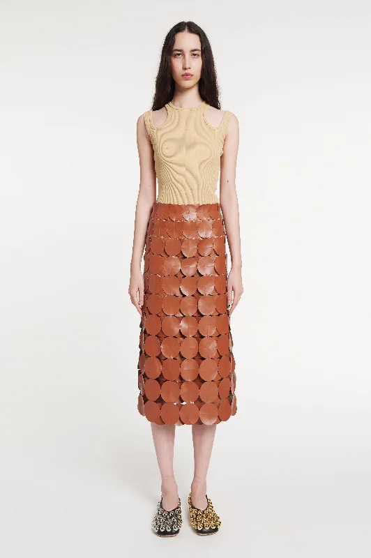 Multi Circle Double Layered Skirt Brick