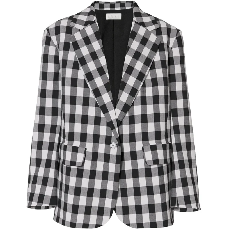 CHECKED BLAZER "QUINCY" IN BLACK/WHITE