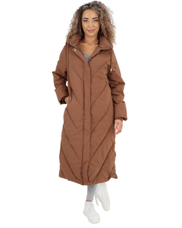 Padded Hooded Long Jacket