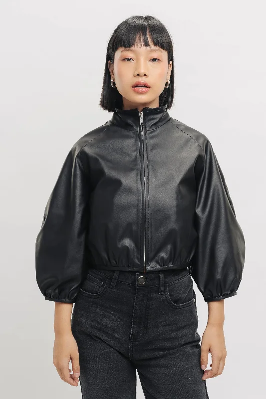 Ying Yang Bomber Crop Jacket