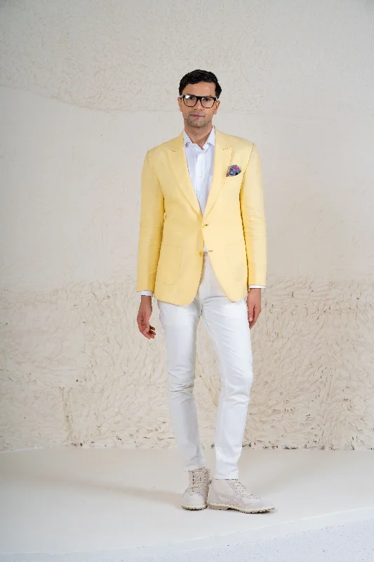 Yellow Linen Blazer