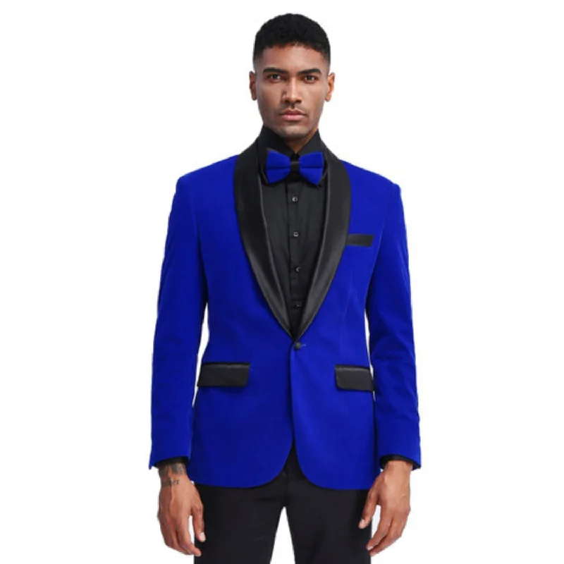 Trendy Tune Collection: Royal Solid Color Single Breasted Slim Fit Blazer