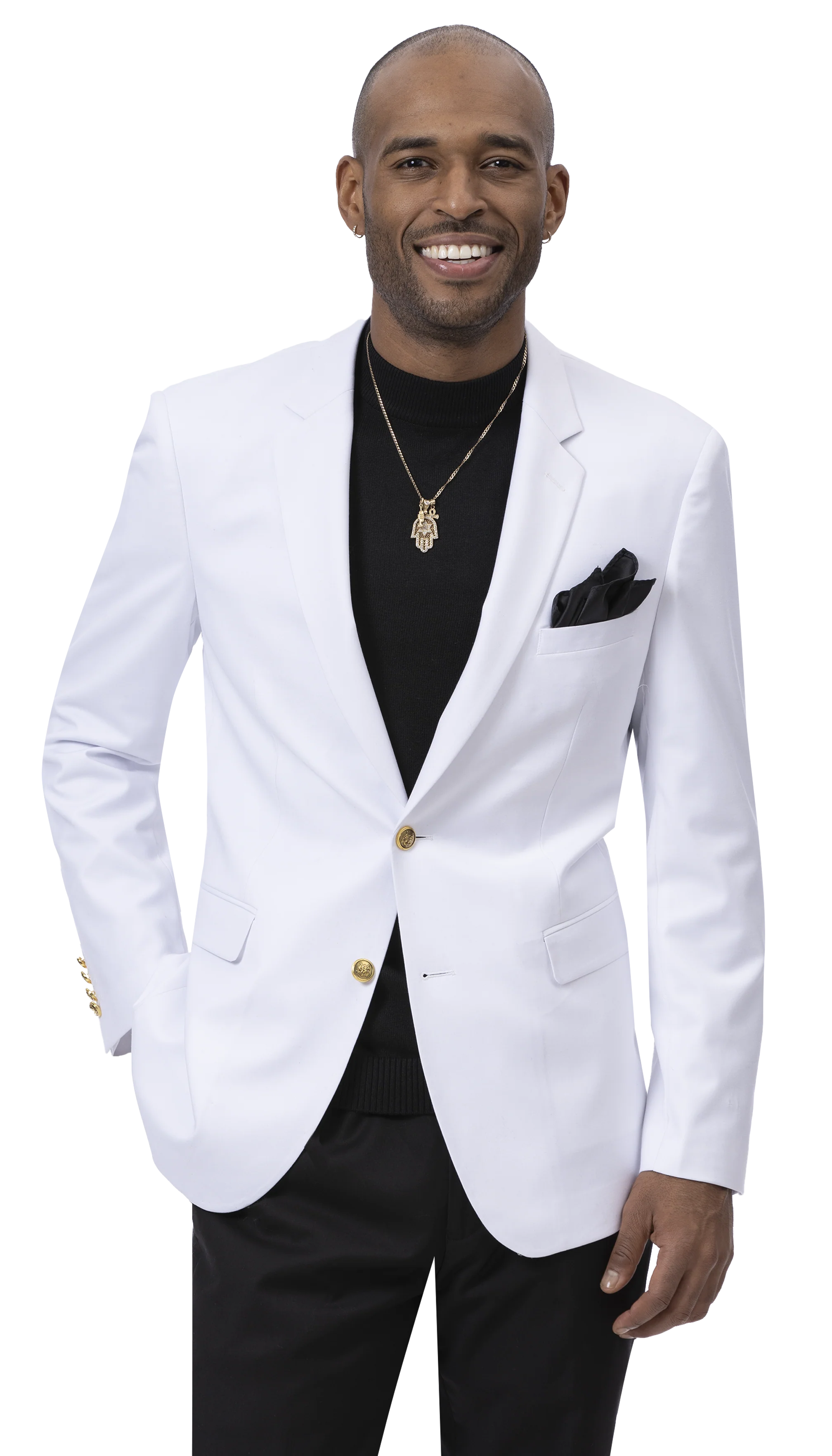 White Single Breasted Blazer J170