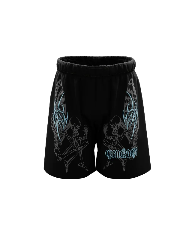 Grimangel Unisex Black Shorts