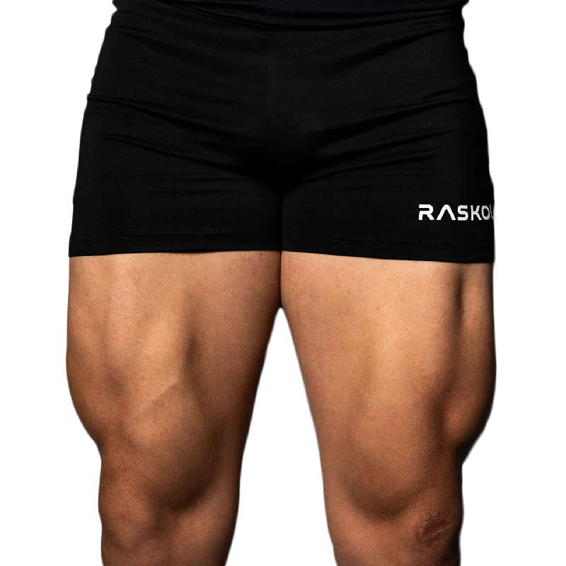 RASKOL Black Bodybuilding Compression Shorts