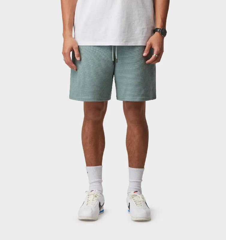 Textured Trackie Short - Foam Grey